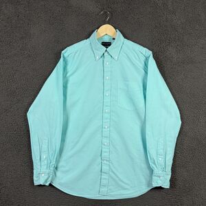 Spier & Mackay Shirt Mens 16.5 Blue Contemporary Fit OCBD Long Sleeve Preppy